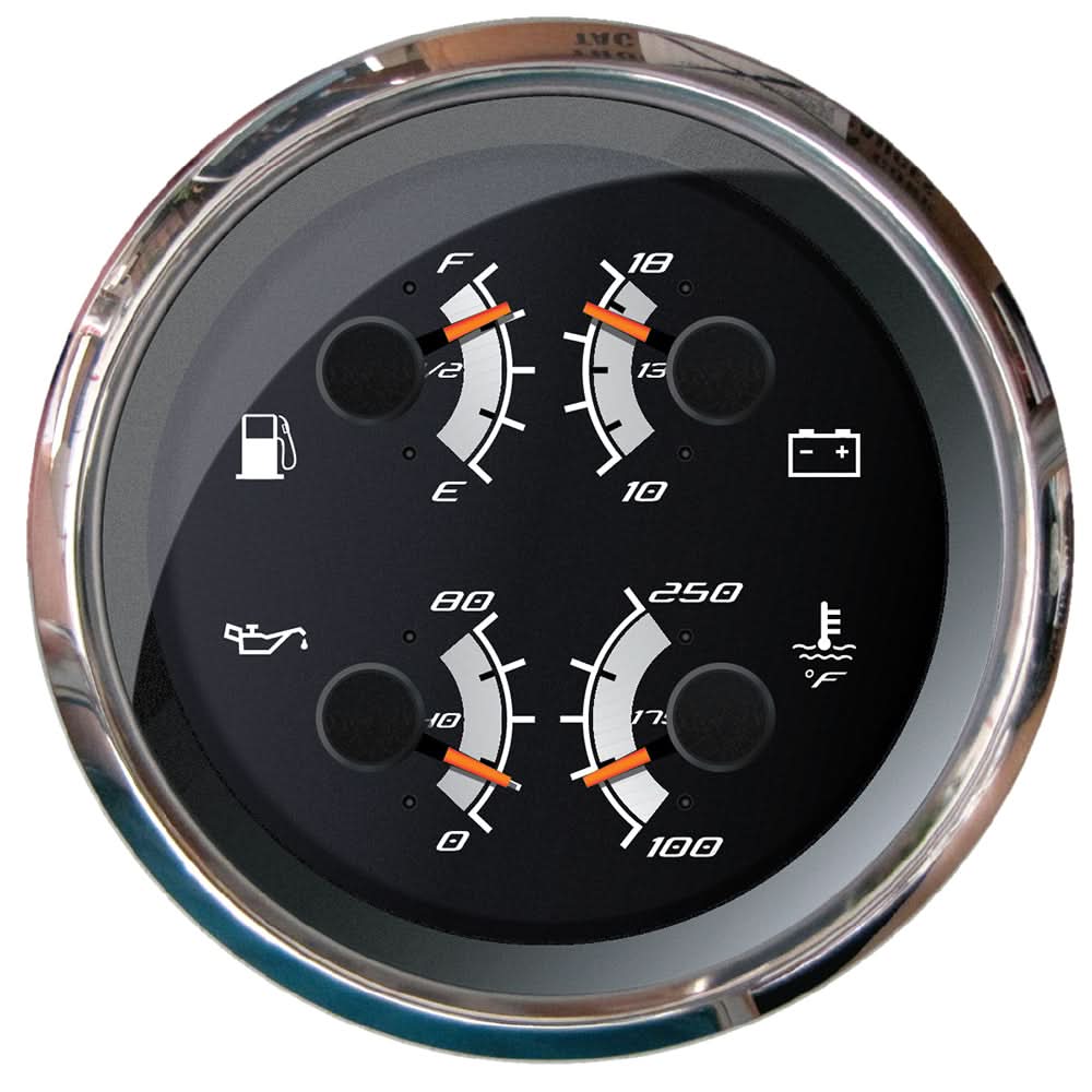 Faria Platinum 4" Multi-Function - Fuel/Oil, PSI/Water & Temp/Voltmeter - 22014