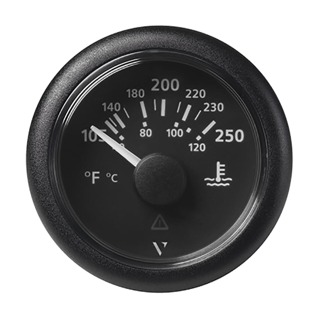 VDO Marine 2-1/16" (52mm) ViewLine Temperature Gauge 100-250°F - 8-32V - Black Dial & Bezel - A2C59514176