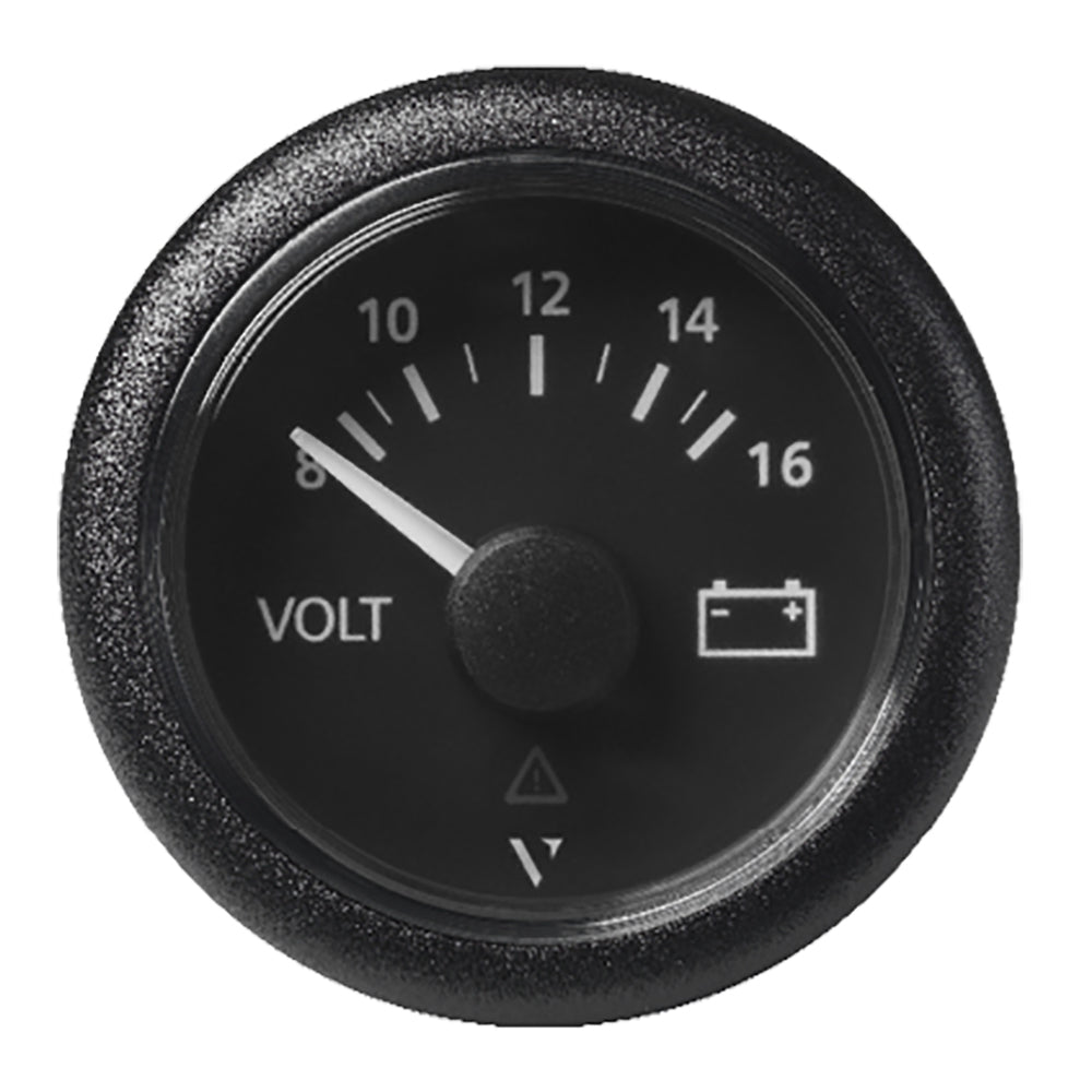 VDO Marine 2-1/16" (52mm) ViewLine Voltmeter - 8-16V - Black Dial & Bezel - A2C59512545