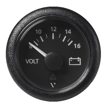 VDO Marine 2-1/16" (52mm) ViewLine Voltmeter - 8-16V - Black Dial & Bezel - A2C59512545