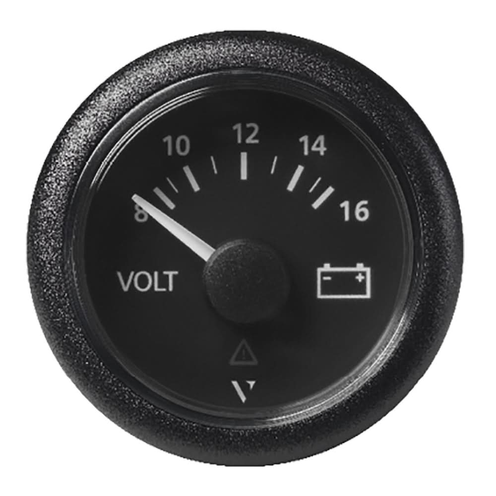 VDO Marine 2-1/16" (52mm) ViewLine Voltmeter - 8-16V - Black Dial & Bezel - A2C59512545