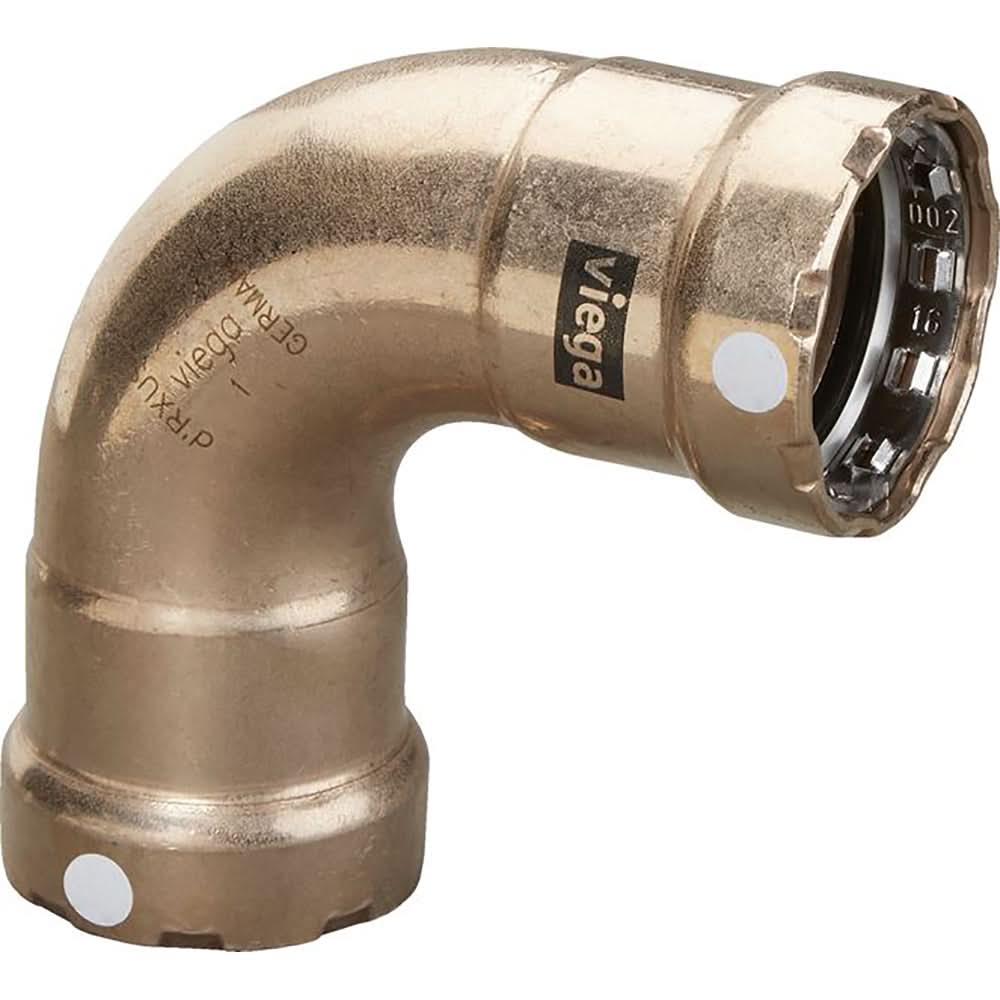 Viega MegaPress 3/4" 90° Copper Nickel Elbow - Double Press Connection - Smart Connect Technology - 88005