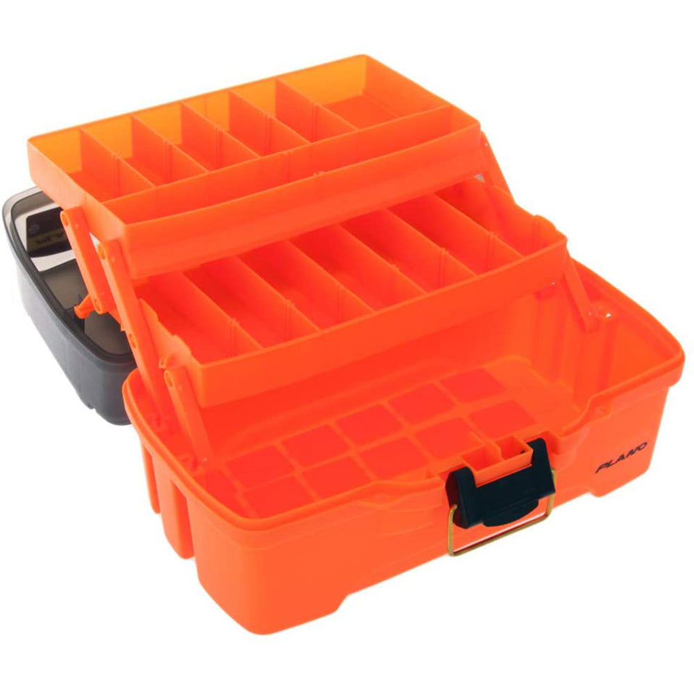 Plano - 2-Tray Tackle Box w/Dual Top Access - Smoke & Bright Orange