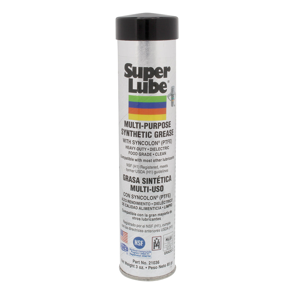 Super Lube Multi-Purpose Synthetic Grease with Syncolon (PTFE) - .3oz Cartridge - 21036