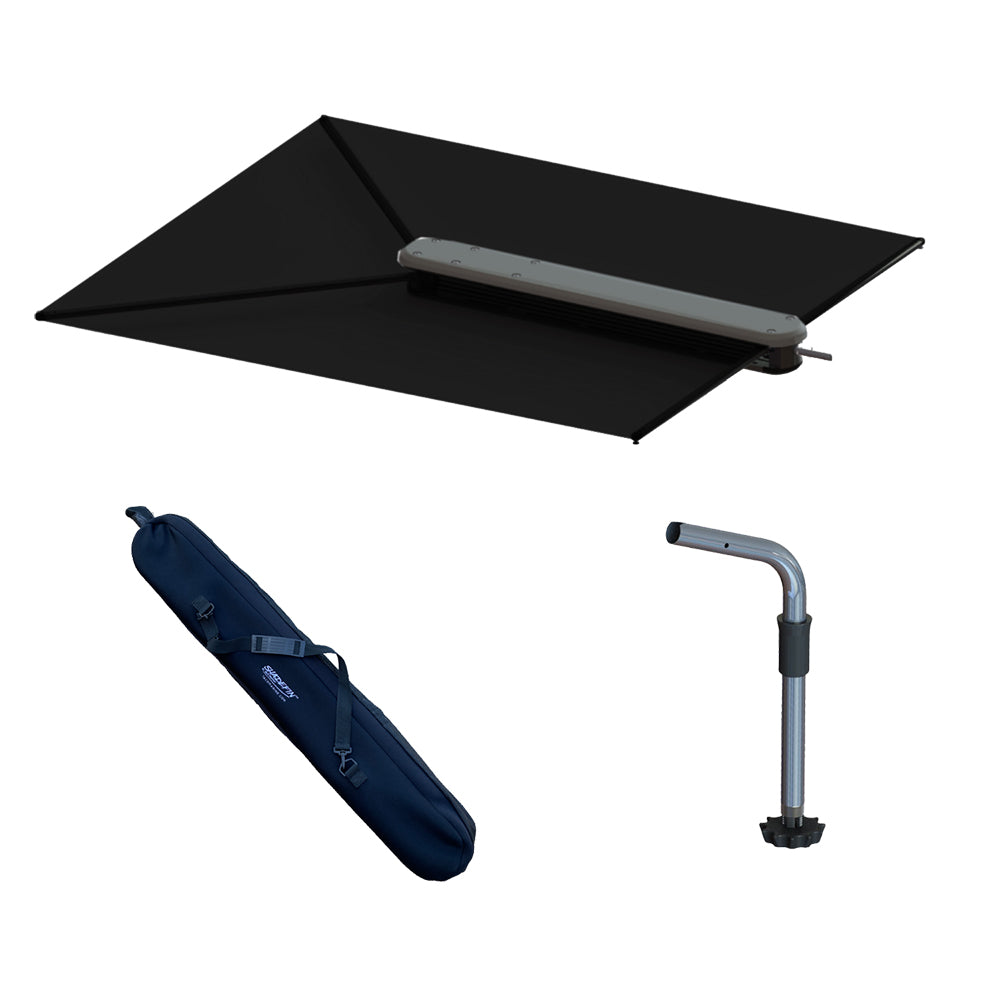 TACO ShadeFin with Black Fabric, Bag & Fixed Rod Holder Mount Kit - T10-3000-4