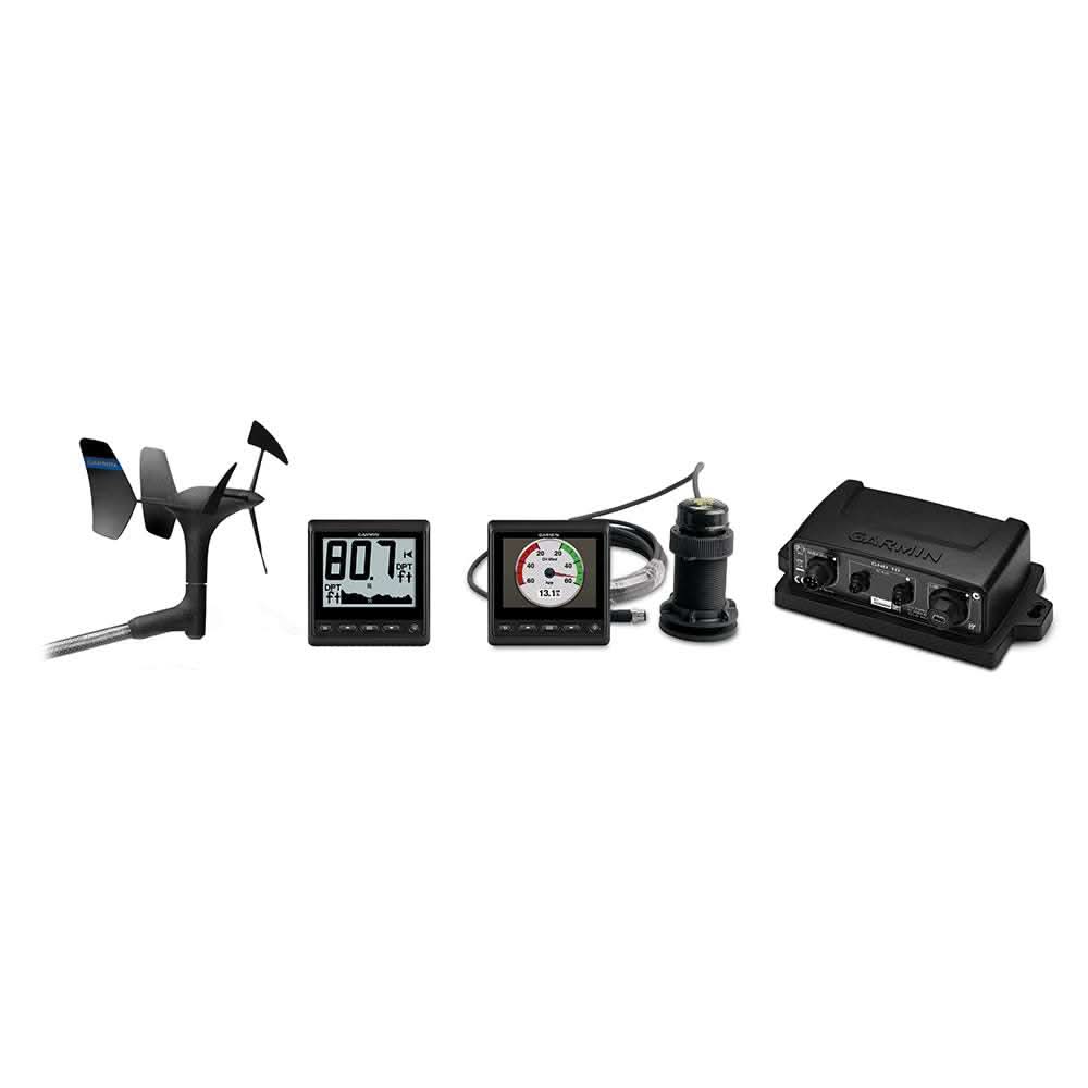Garmin GMIô/GNXô Wired Sail Pack 52 with marine instruments, gWind and DST810 transducers, and NMEA 2000 network connectivity.