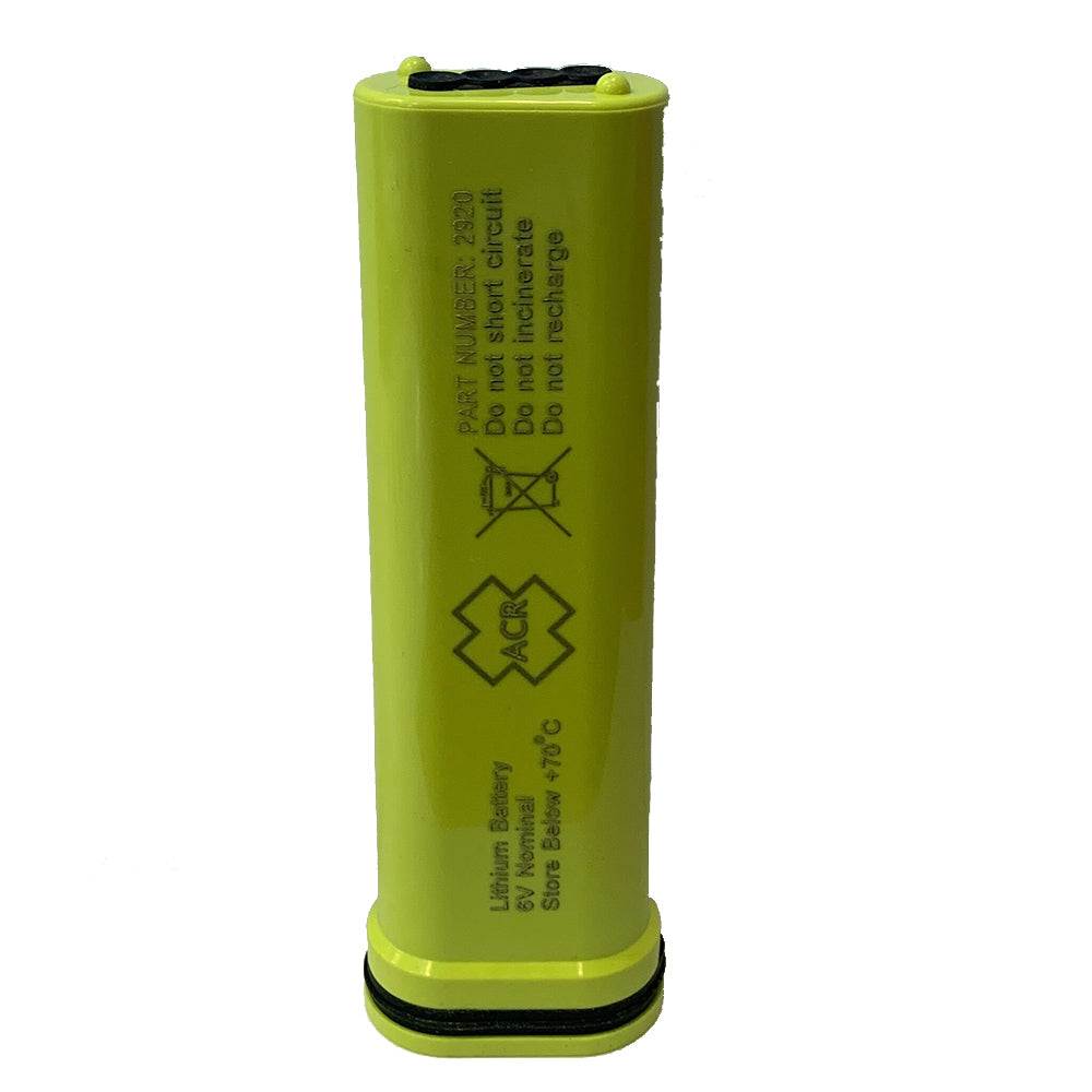 ACR 2920 Lithium Battery for Pathfinder Pro SART Rescue Transponder yellow cylindrical battery