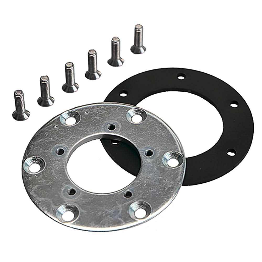 Veratron Flange Adapter Kit with metal and rubber flanges and screws for tubular level sensors.
