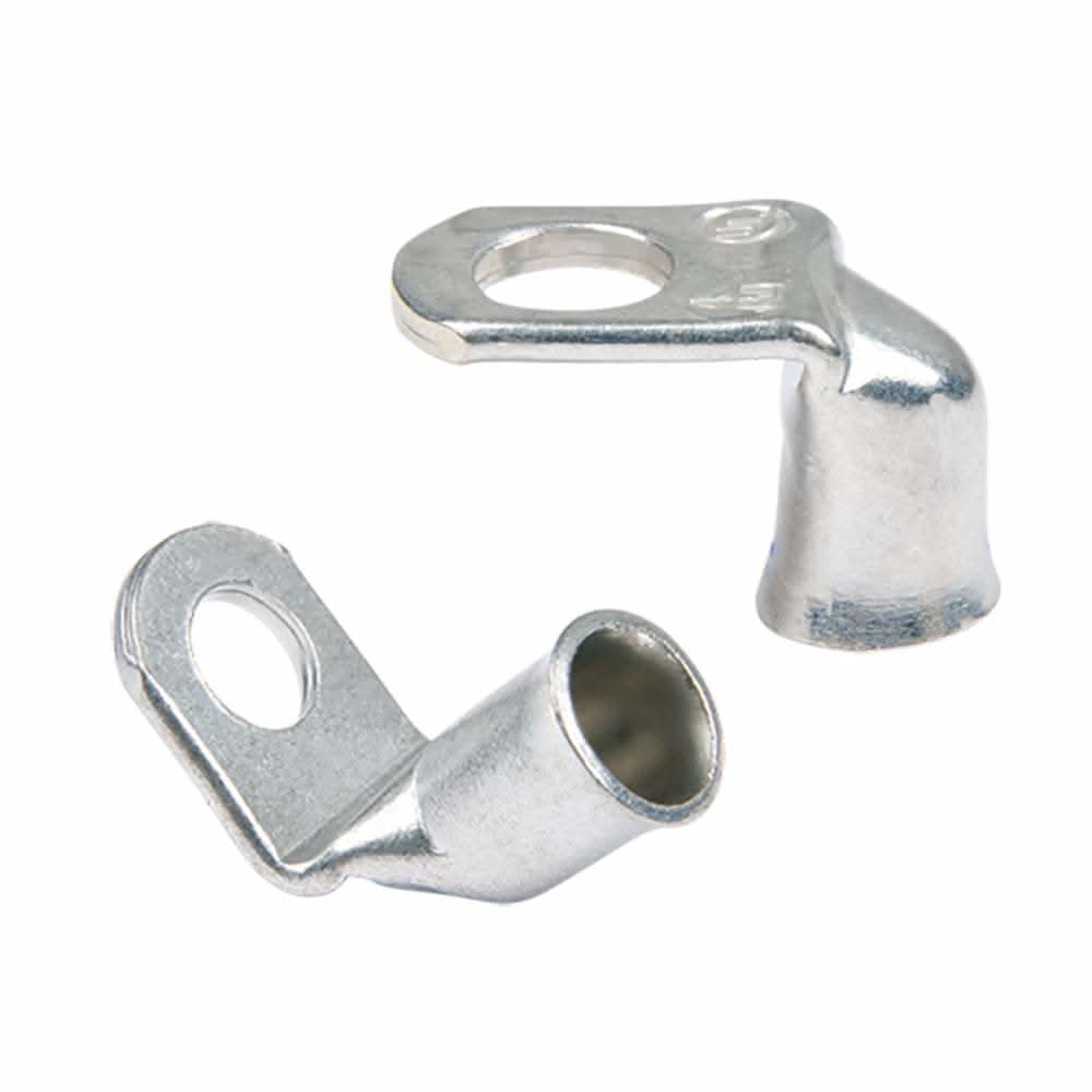 Ancor 908 tinned copper lug with 90-degree bend for #2/0 wire and 5/16-inch hole, 2-piece set