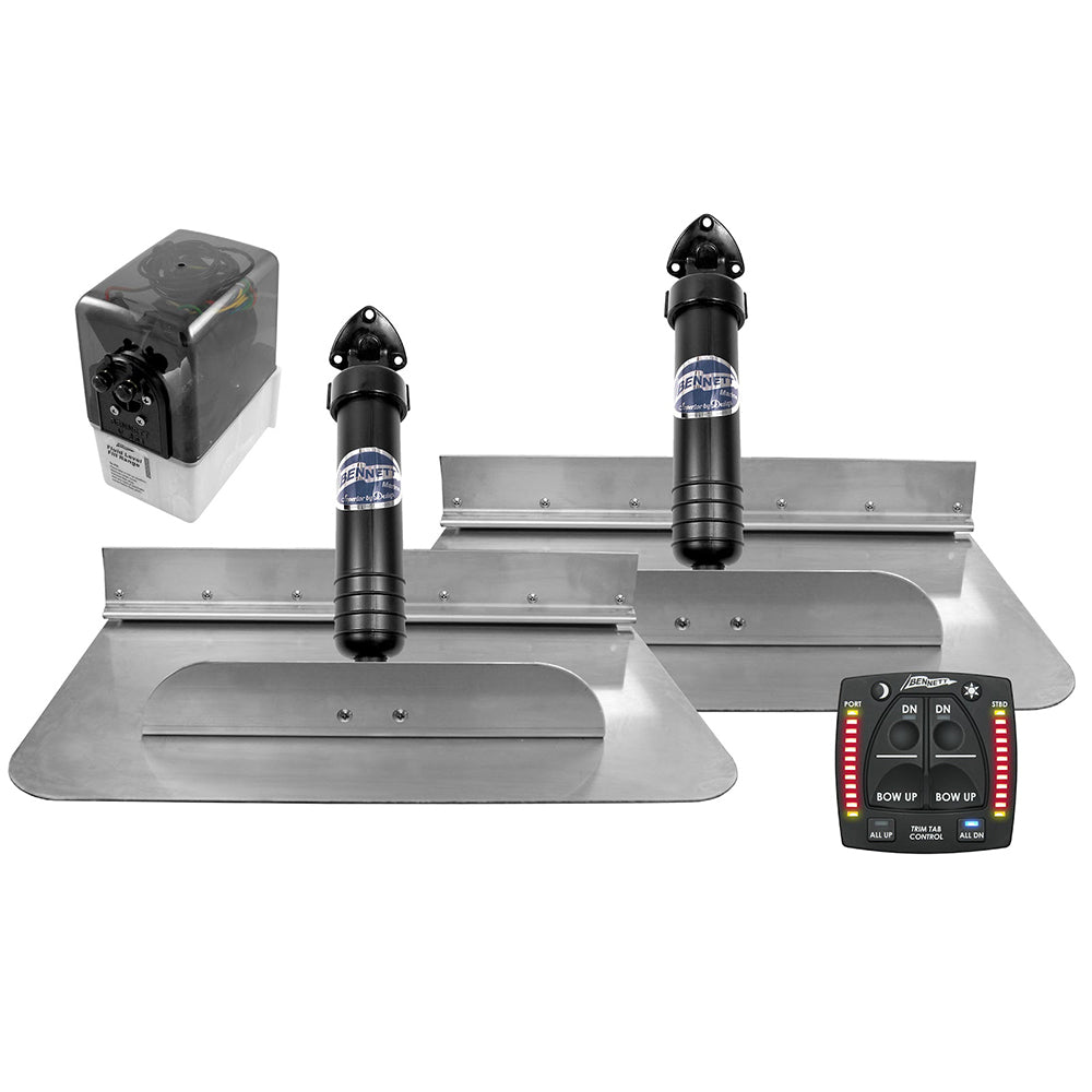 Bennett Marine 18x12 Hydraulic Trim Tab System w/One Box Indication - 1812OBI