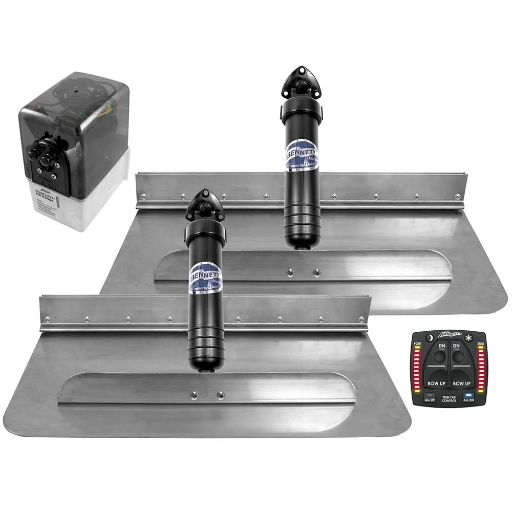 Bennett Marine 24x12 Hydraulic Trim Tab System w/One Box Indication - 2412OBI