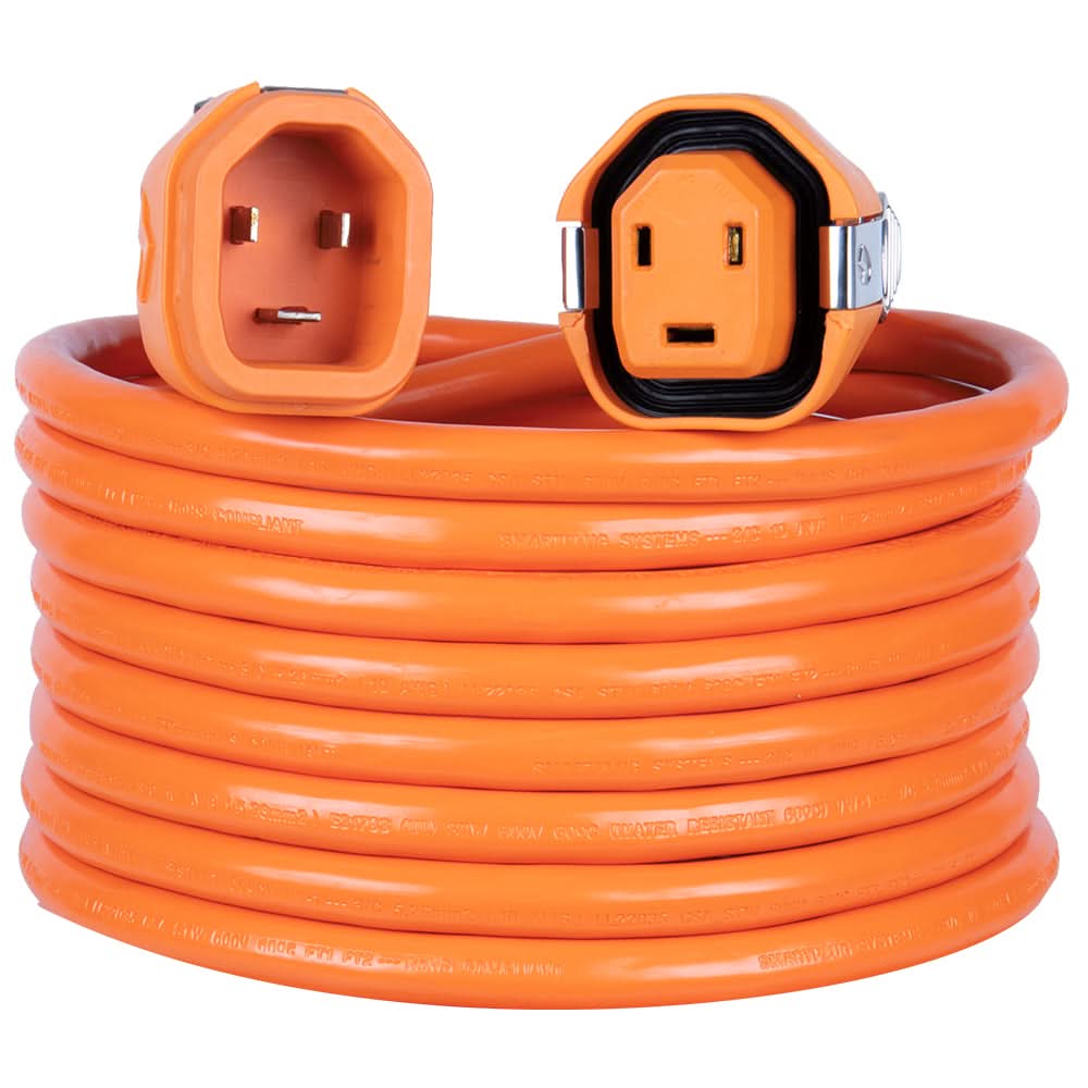 SmartPlug 30AMP 25-foot orange shore power cordset with dual SmartPlug connectors and weatherproof seals