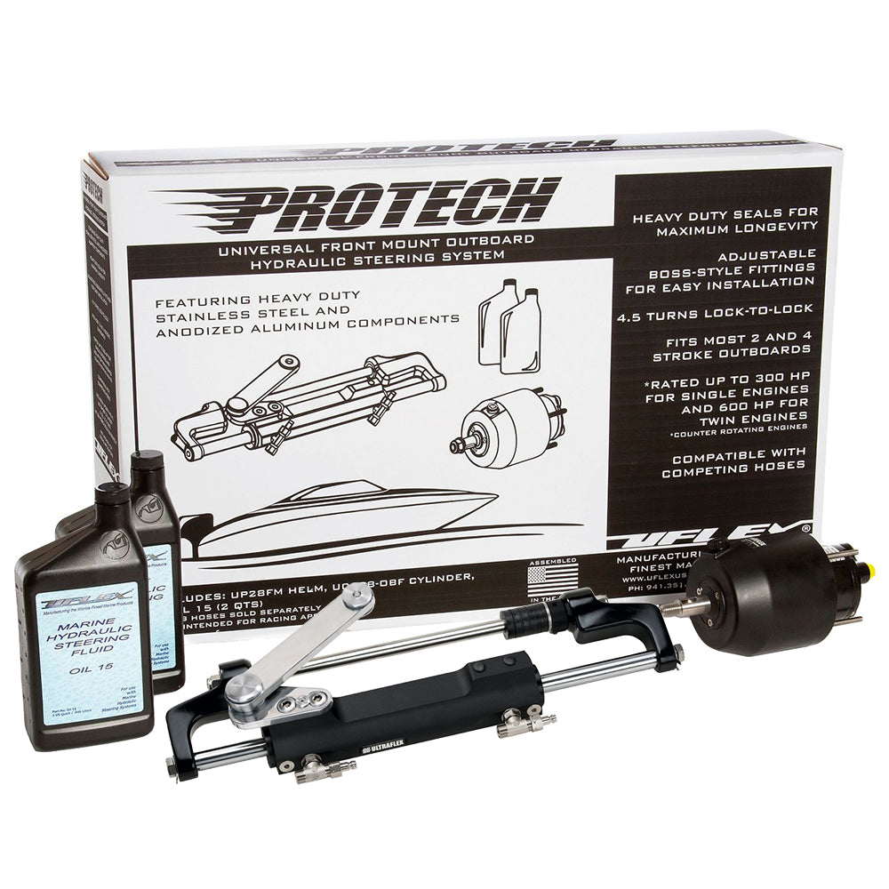 Uflex PROTECH 2.1 Front Mount OB Hydraulic System - Includes UP28 FM Helm Oil & UC128-TS/2 Cylinder - No HosesPROTECH 2.1 - PROTECH 2.1