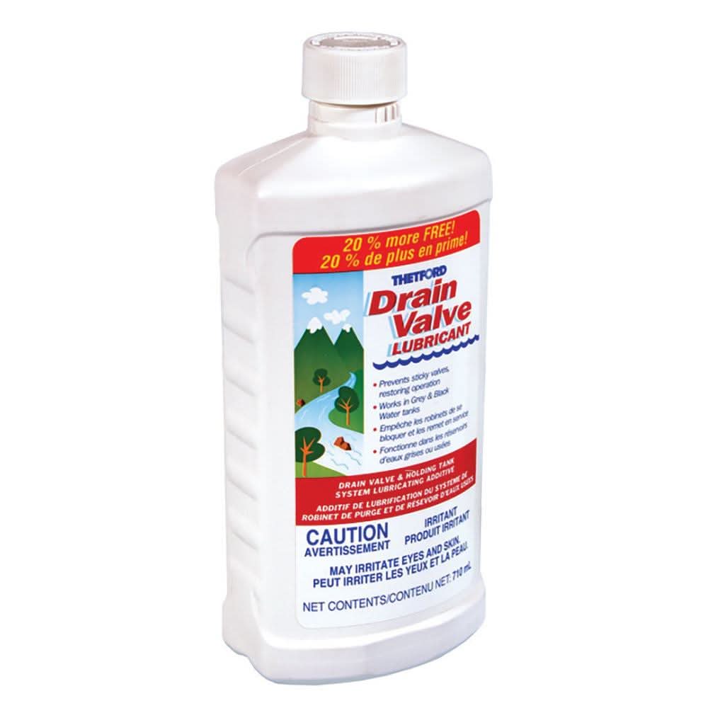 Thetford Valve Lube 24oz bottle for lubricating drain valves in holding tanks