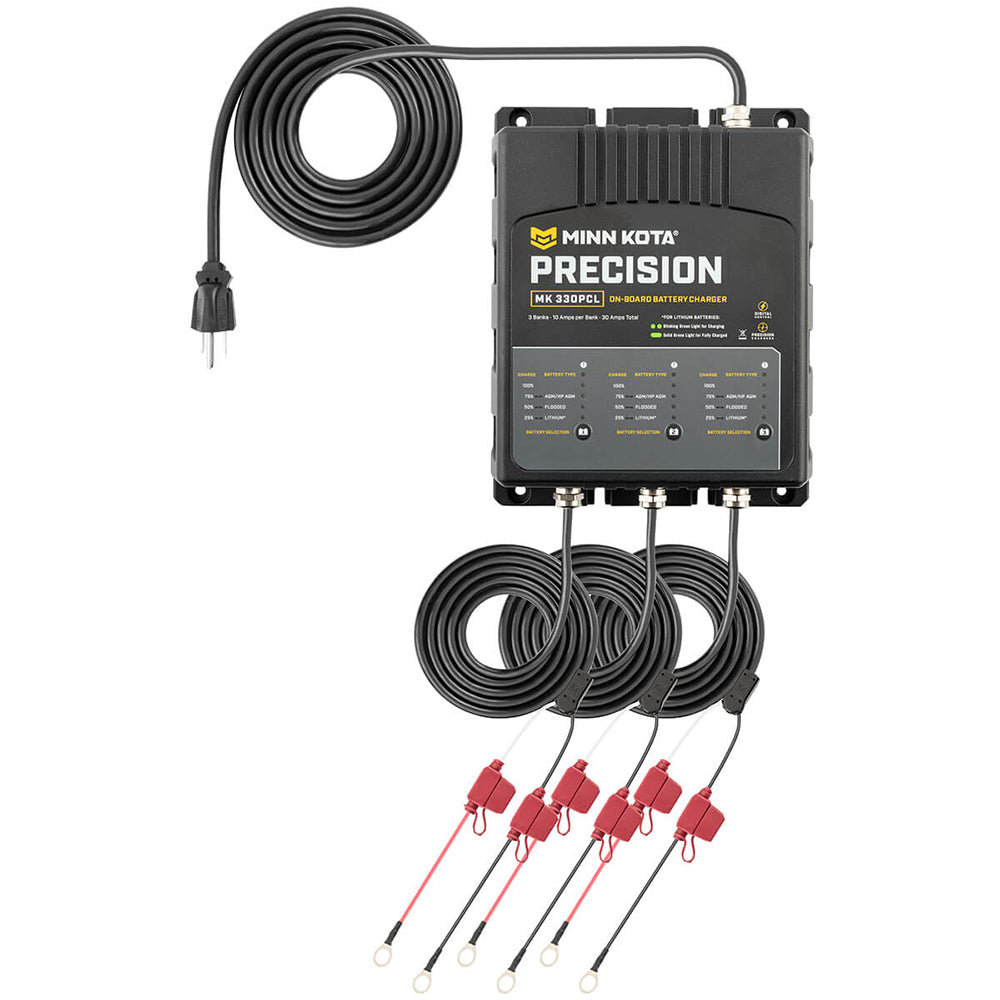 Minn Kota On-Board Precision Charger MK-330 PCL 3 Bank x 10 AMP LI Optimized Charger - 1833301