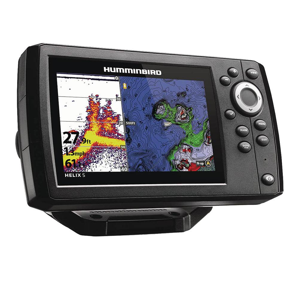 Humminbird HELIX 5 CHIRP GPS G3 portable fish finder with 5-inch color display and dual spectrum sonar