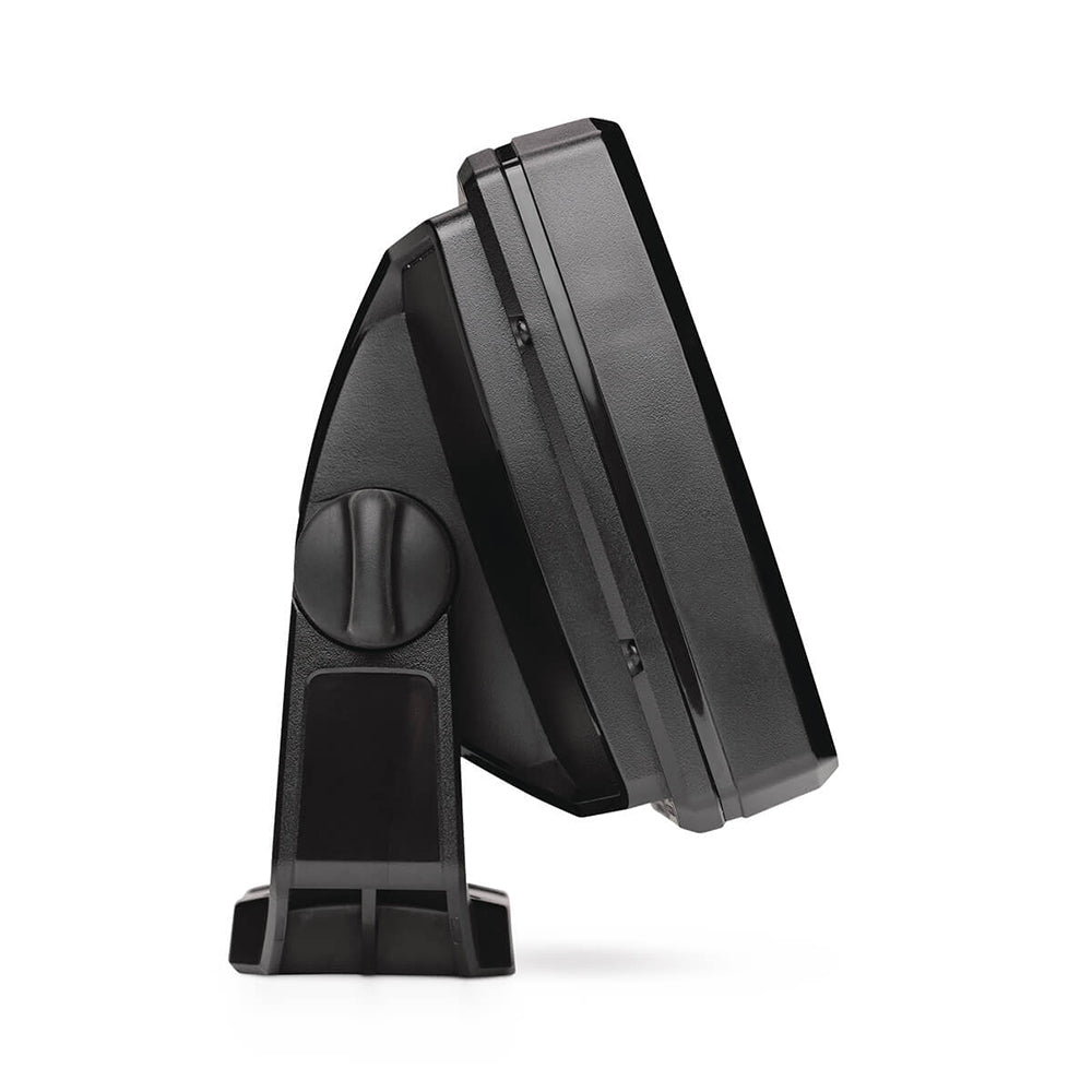 Side view of Humminbird HELIX 5 CHIRP DI GPS G3 fish finder with keypad control and mounting bracket