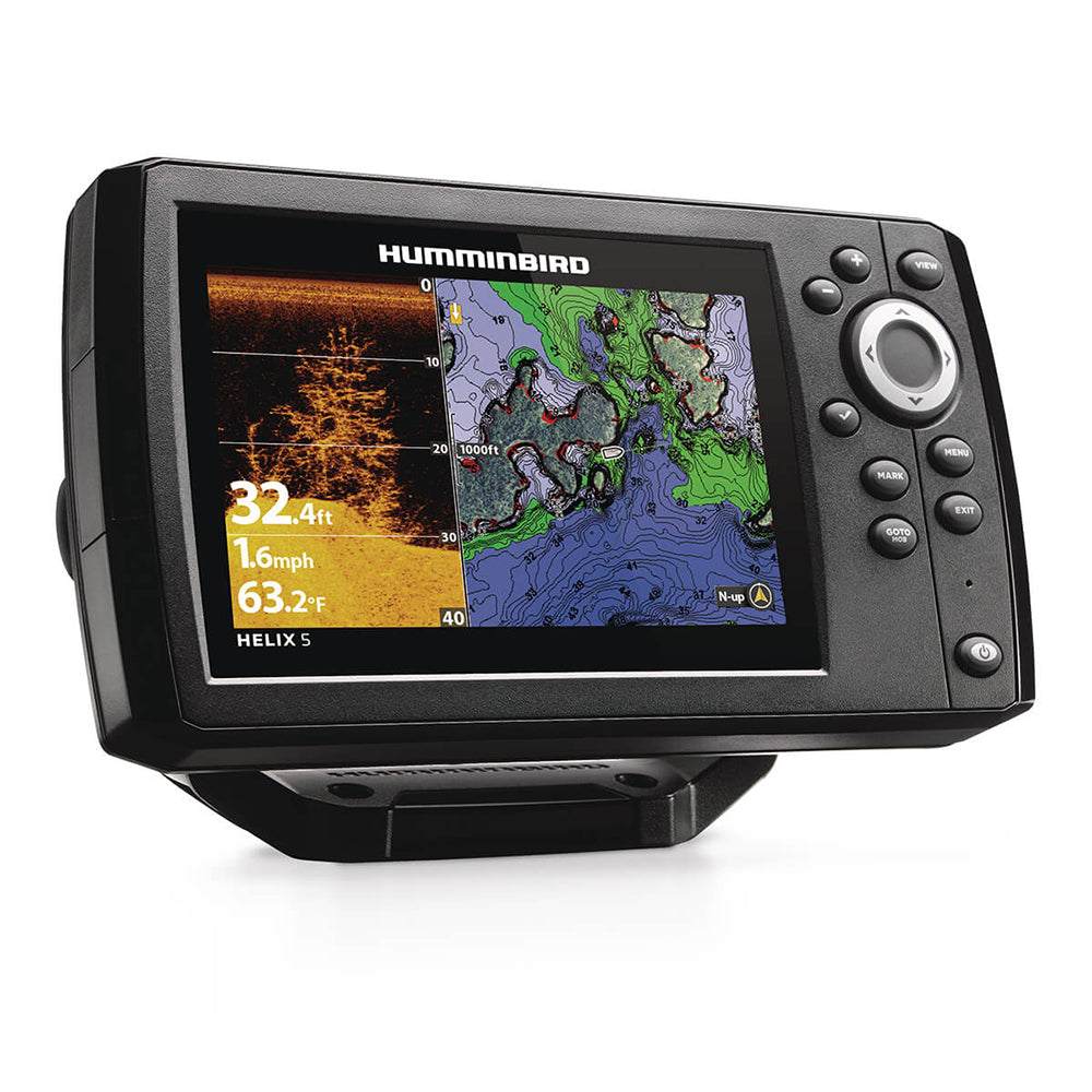 Humminbird HELIX 5 fish finder with CHIRP sonar, GPS, and color display