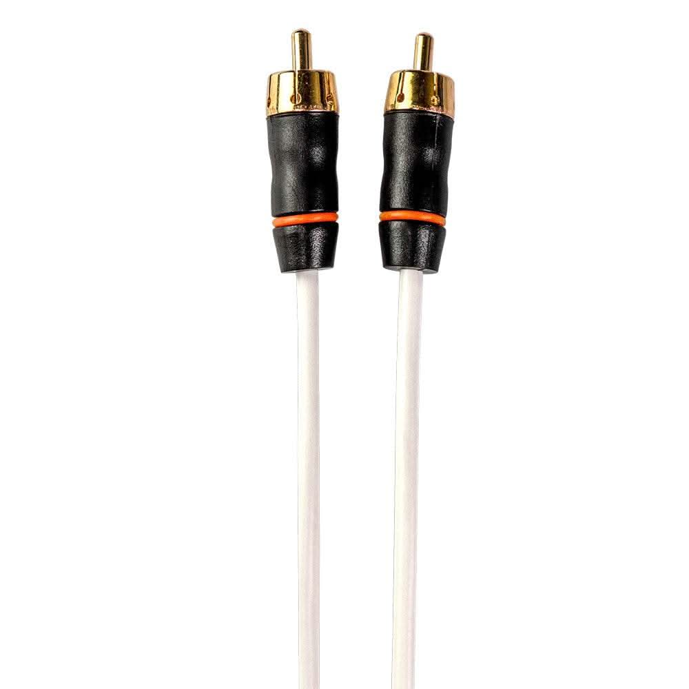 FUSION Performance RCA Cable 12ft with gold-plated connectors and noise-rejecting shielded design