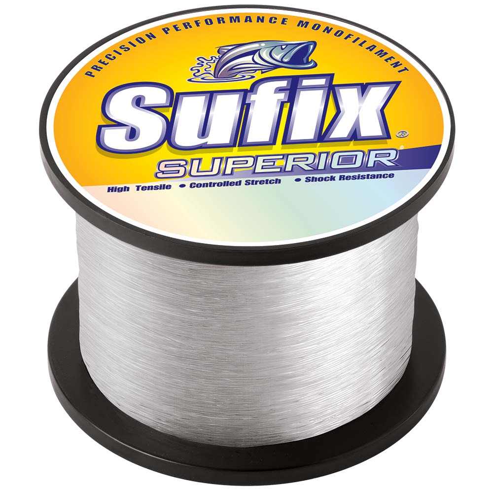 Sufix Superior 20lb clear monofilament fishing line spool 670 yards high tensile strength