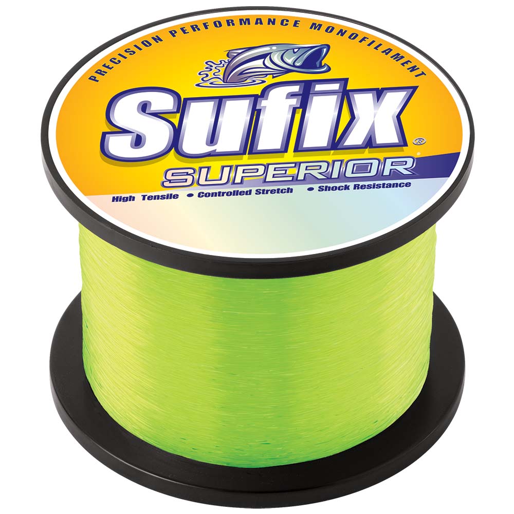 Sufix Superior Hi-Vis Yellow Monofilament Fishing Line 15lb 3370yds