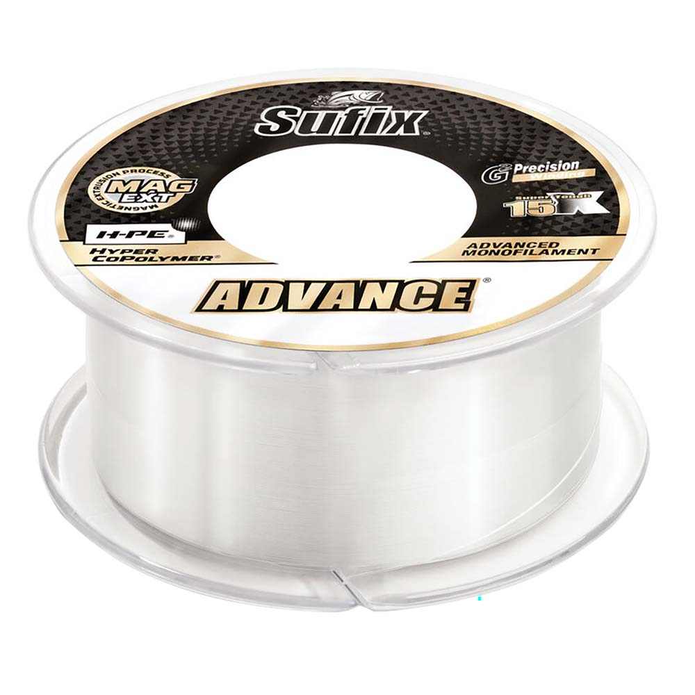 Sufix Advance Monofilament fishing line 12lb clear 330 yards high abrasion resistance low stretch and high sensitivity