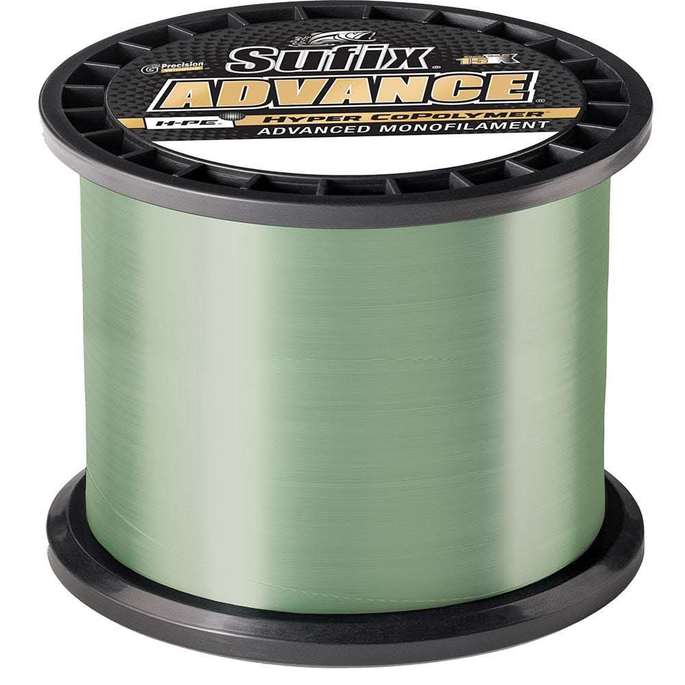 Sufix Advance Monofilament fishing line 8lb low-vis green 1200 yards spool