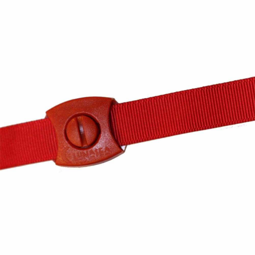 Red Lunasea water activated strobe light wrist band with adjustable locking strap