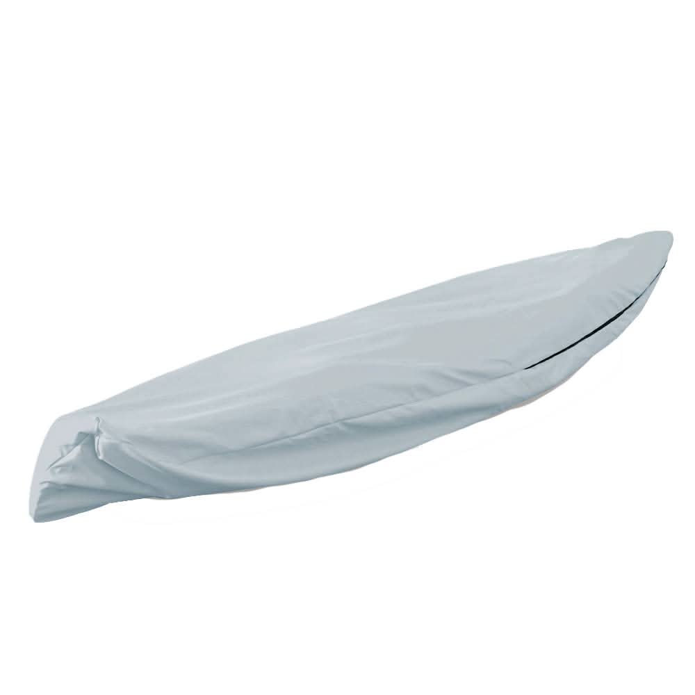 Poly-Flex II Specialty Sock Cover for 10.5' recreational kayaks in grey with durable, water-resistant marine polyester material.