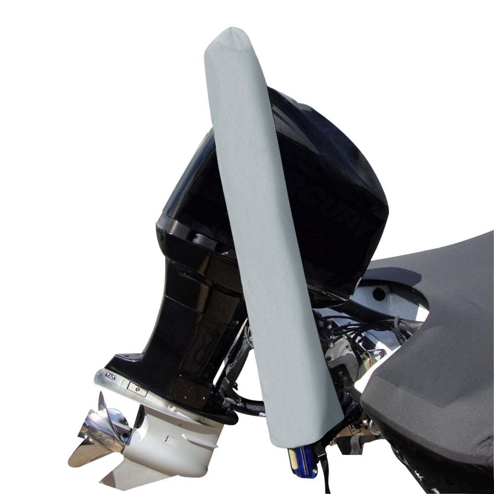 Carver Sun-DURA 10' Power Pole Cover grey protecting boat power pole slip-on design with strap and buckle