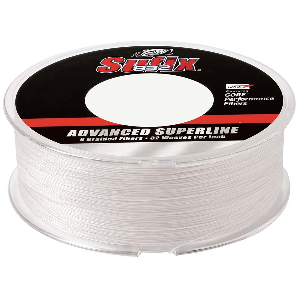 Sufix 832 Advanced Superline Braid 6lb Ghost 600yd fishing line spool