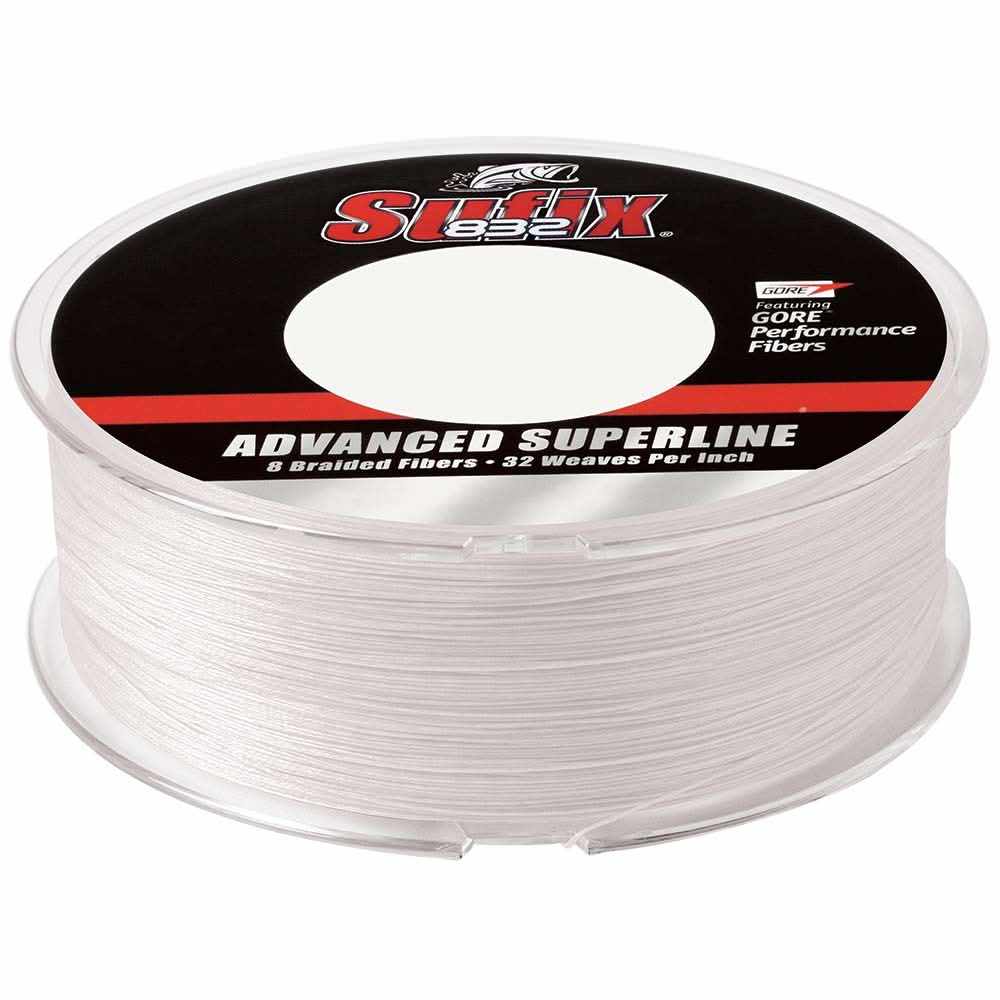 Sufix 832 Advanced Superline Braid 6lb Ghost 600yd fishing line spool