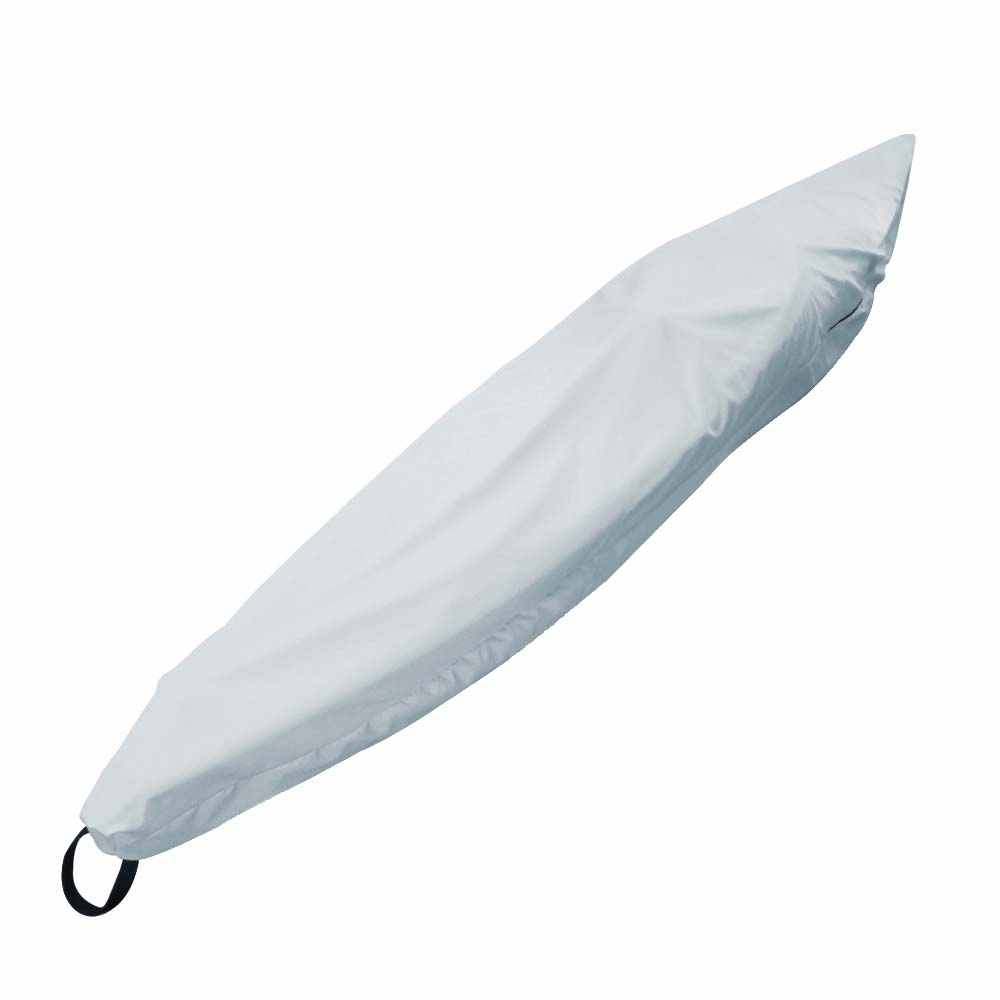 Poly-Flex II kayak sock cover for 18.5' touring kayaks in grey, durable weather-resistant material with carrying handles