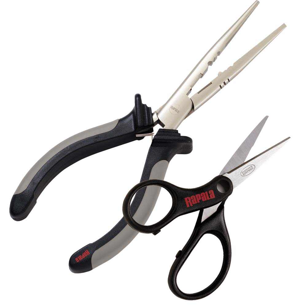 Rapala Pliers and Super Line Scissors Combo with ergonomic handles and precision cutting blades