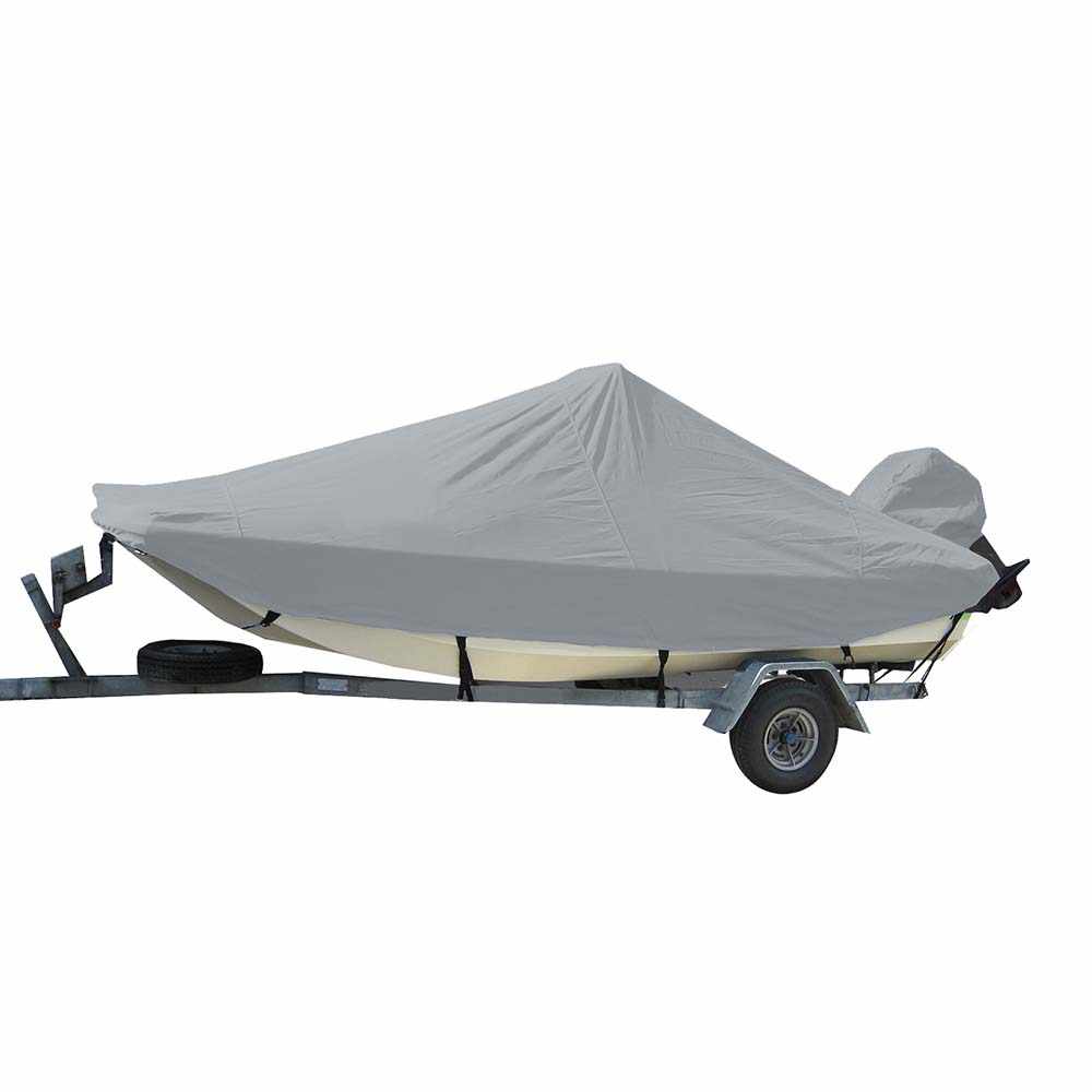 Carver Sun-DURA Boat Cover for 16.5' bay style center console fishing boats in grey