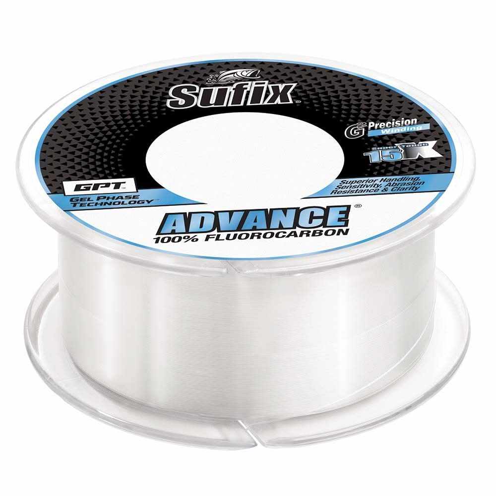 Sufix Advance Fluorocarbon 17lb clear fishing line 200 yards high sensitivity abrasion resistant
