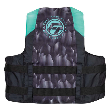 Full Throttle Adult Nylon Life Jacket - S/M - Aqua/Black - 112200-505-030-22