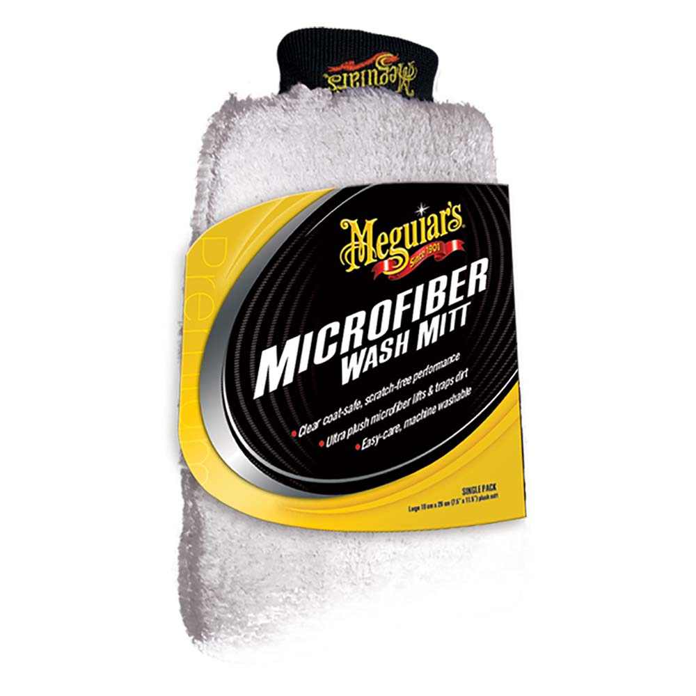 Meguiar's Microfiber Wash Mitt for scratch-free car cleaning with super absorbent microfiber