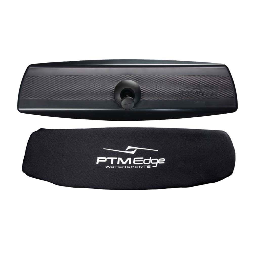 PTM Edge VR-140 Pro black watersports mirror with mirror sock combo for wide high-definition view