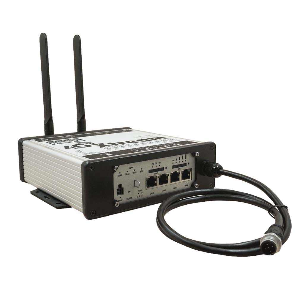 Digital Yacht 4G Extreme LTE internet router with dual antennas and NMEA 2000 interface