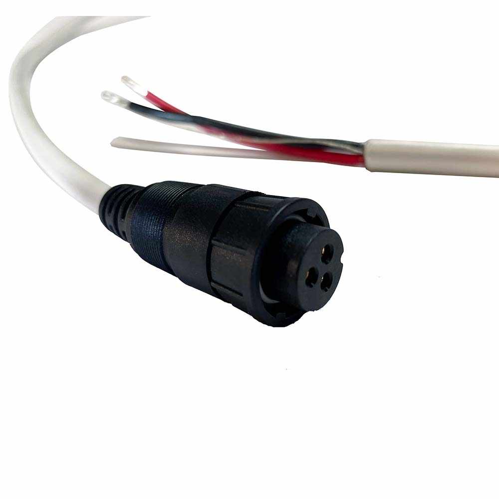 Raymarine 15M power cable for Cyclone Radar with black connector and three exposed wire ends