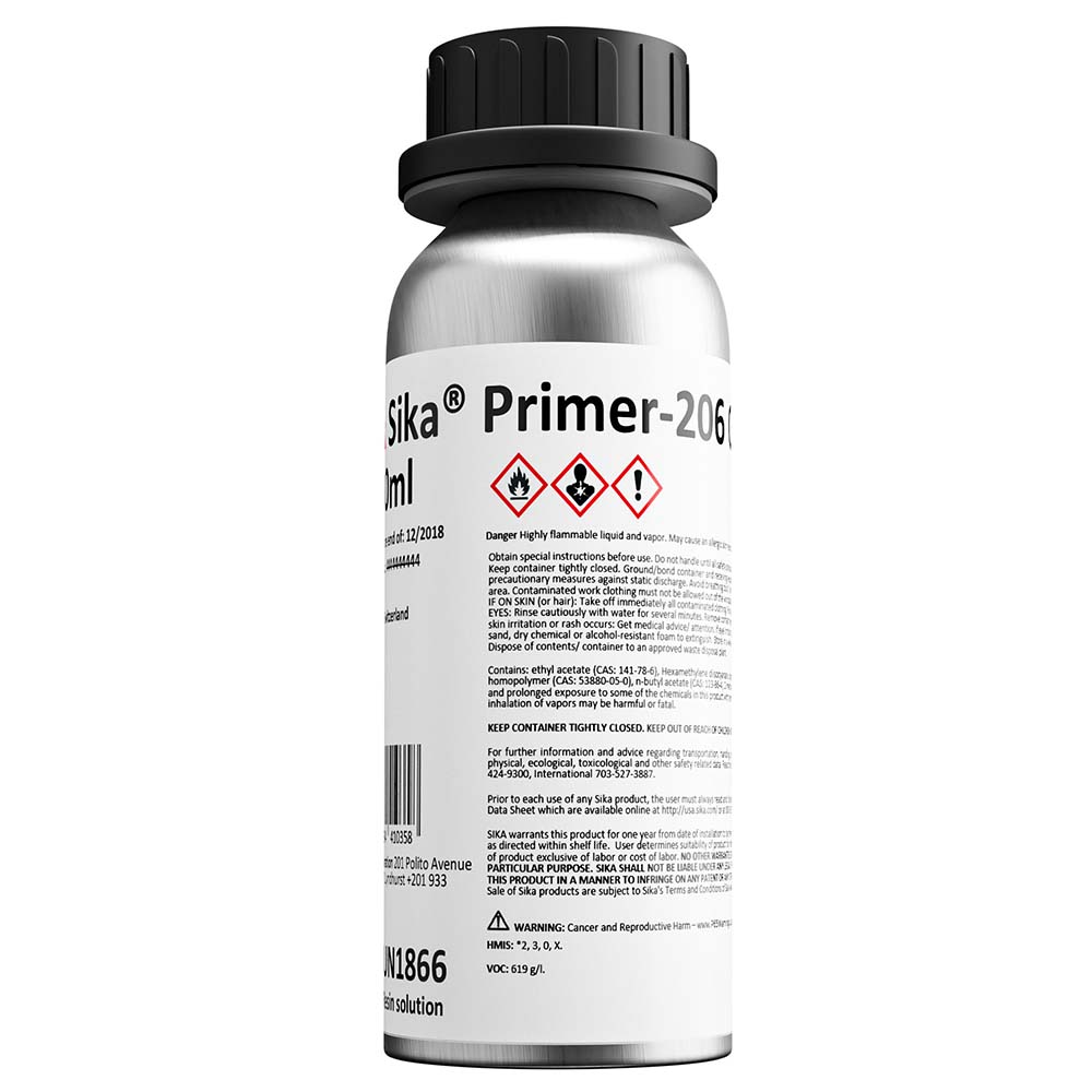 Sika Primer-206 G+P Black 250ml Bottle - 91572