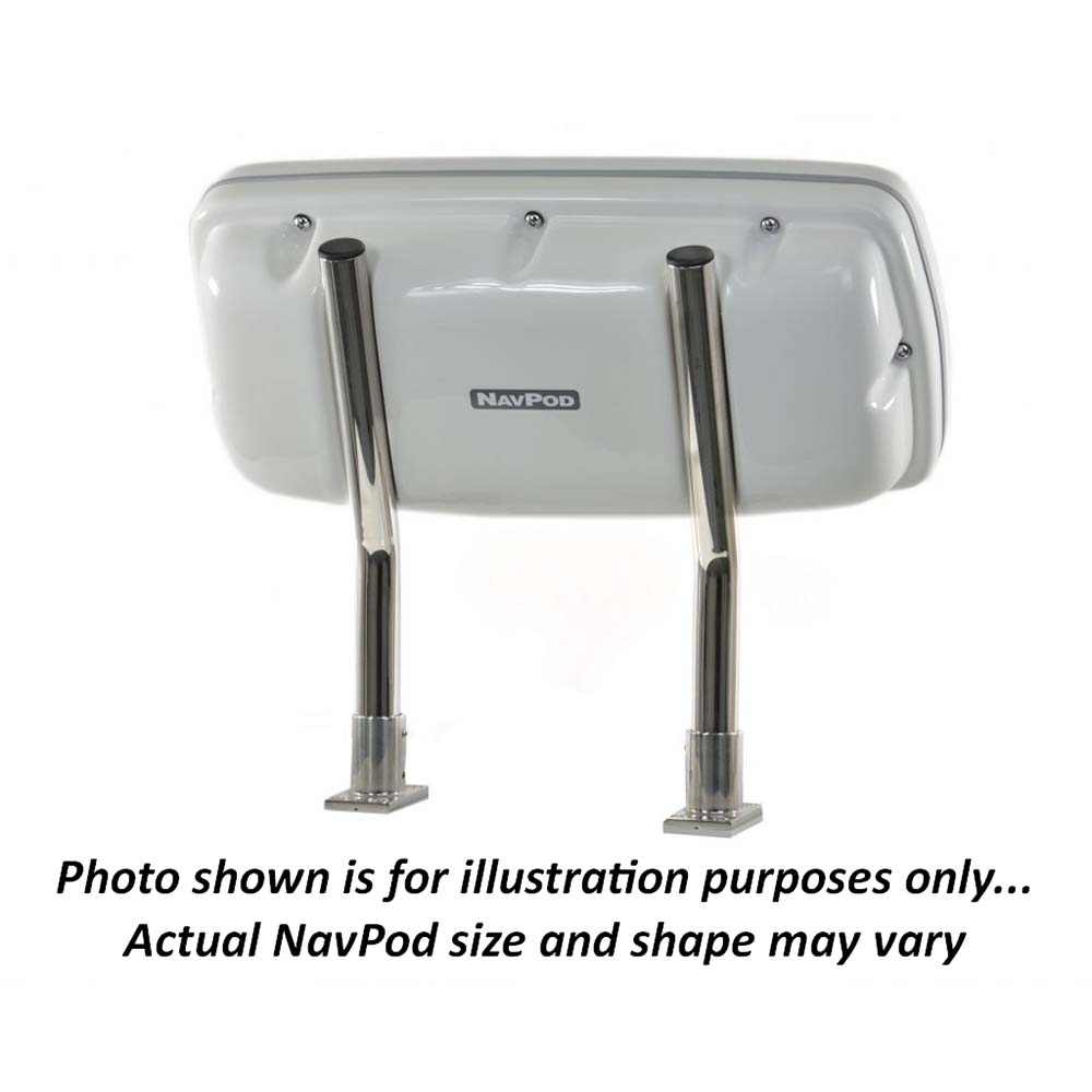 NavPod SystemPod pre-cut marine electronics mount with stainless steel supports for Raymarine Axiom 12 and additional instruments