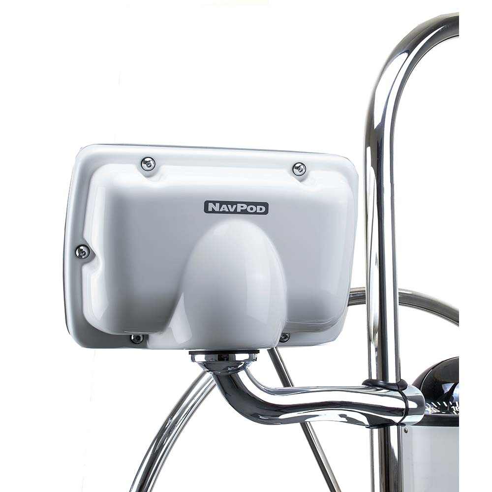 NavPod RailMount Pre-Cut for Simrad GO7 and B&G Vulcan 7R on stainless steel tubing mount