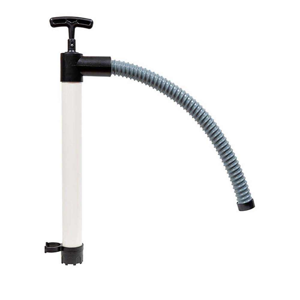 Johnson Pump 18-inch manual hand pump with flexible hose and comfortable grip handle for emergency and utility use