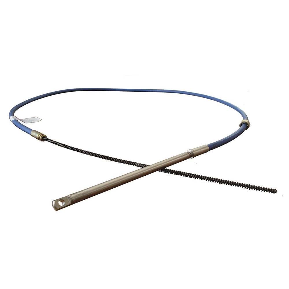 Uflex M90 Mach rotary steering cable 14 feet with blue casing and stainless steel core