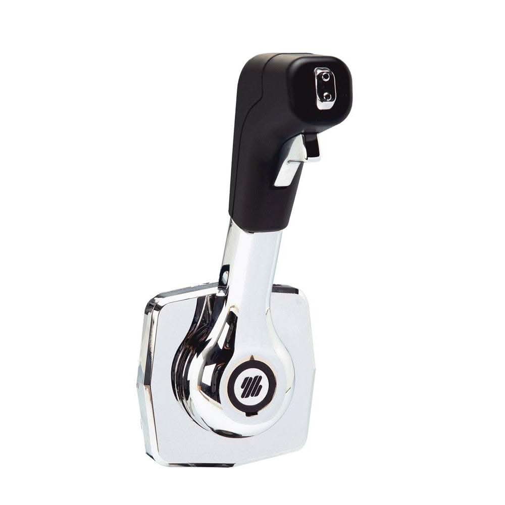 Uflex Single Lever Side Mount Control B310B in black and chrome for boats
