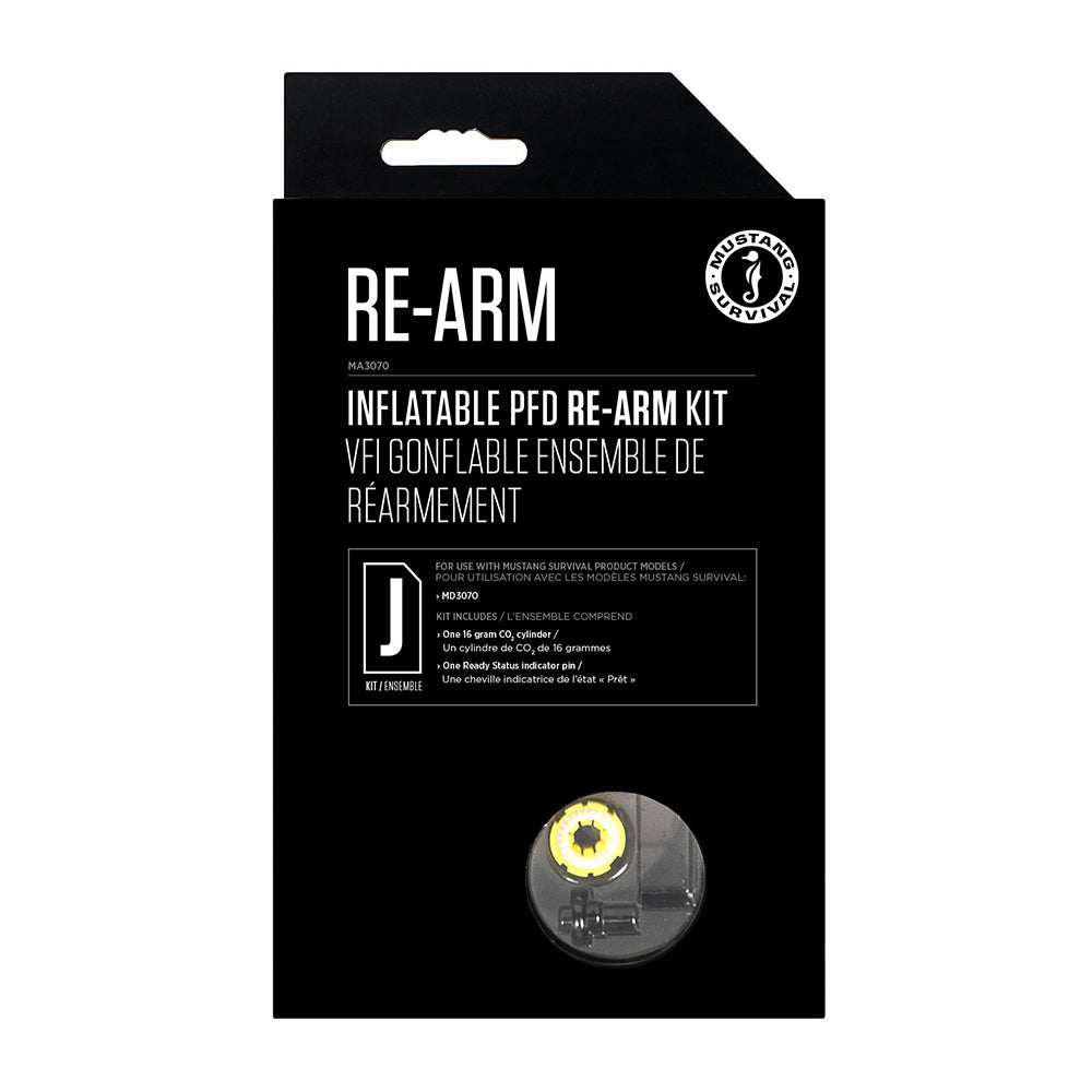 Mustang Re-Arm Kit J 16g manual CO2 cylinder replacement for inflatable PFD belt pack