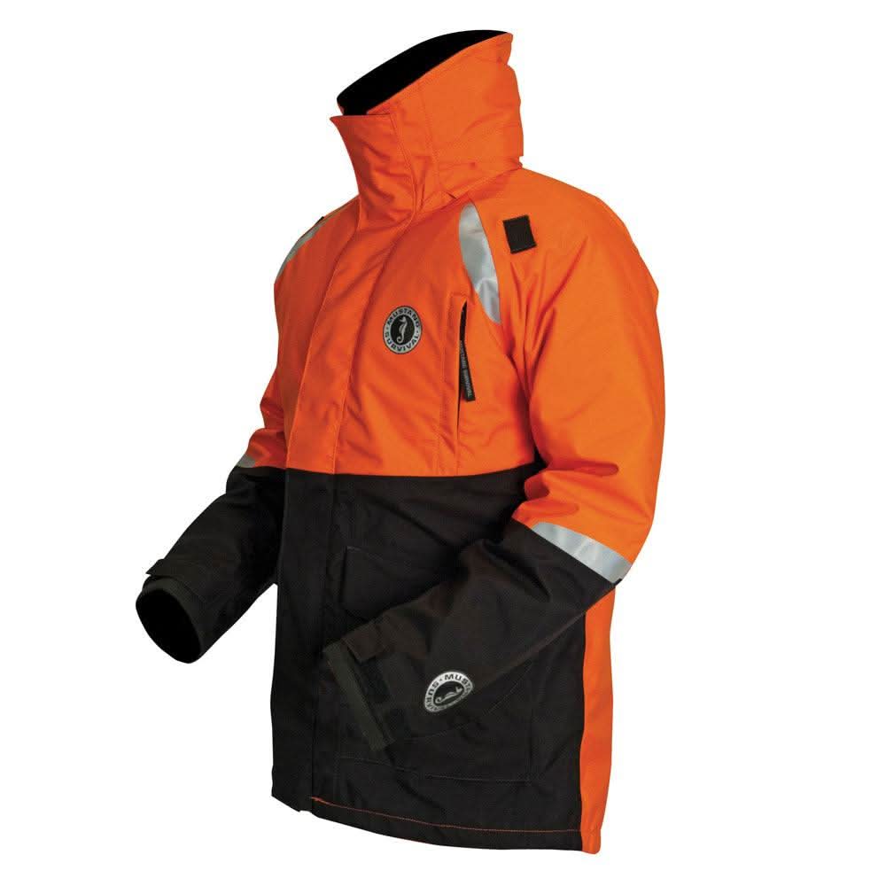 Mustang Catalyst Flotation Coat XXXL orange and black waterproof safety jacket with high visibility and mobility features