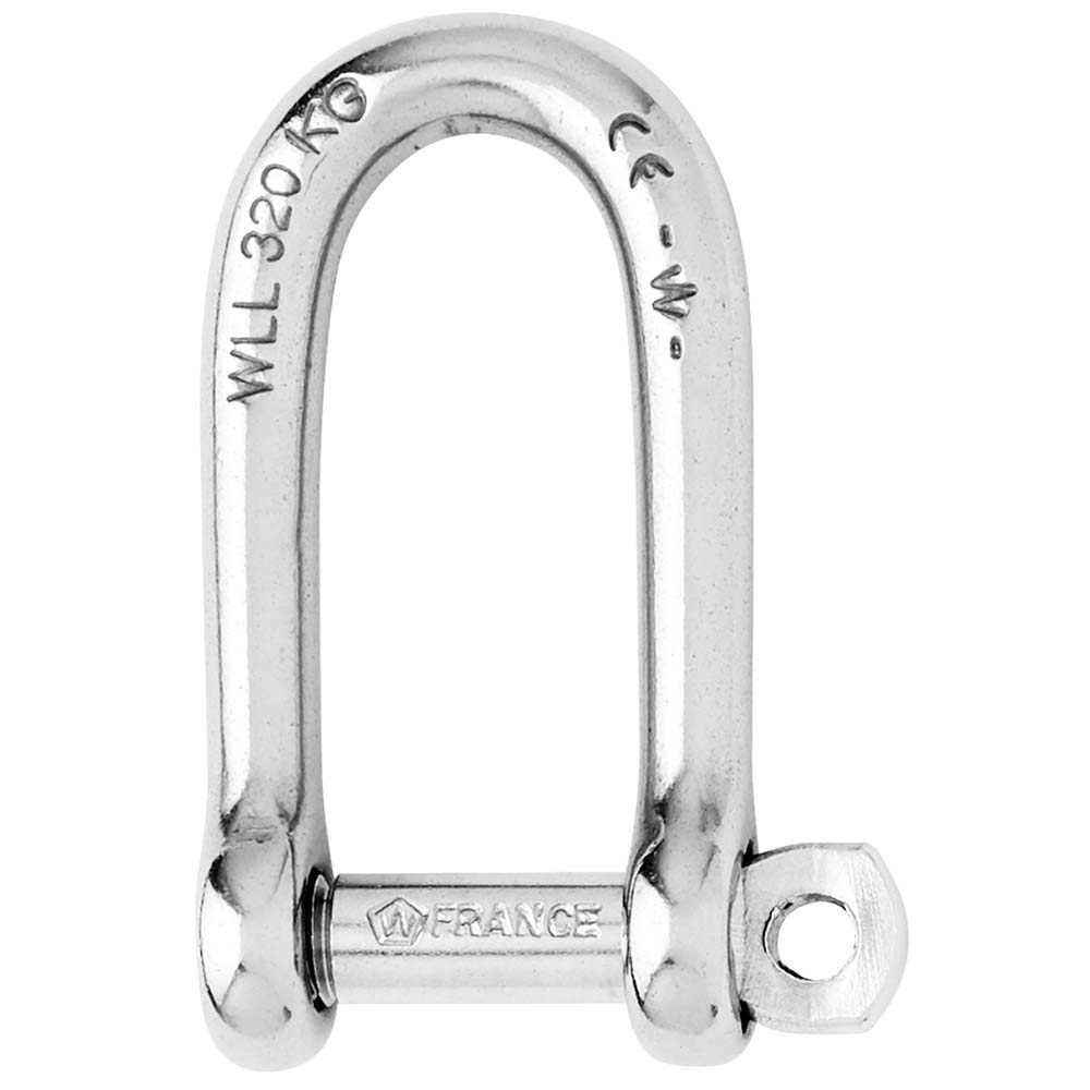 Wichard Self-Locking Long D Shackle 4mm stainless steel marine grade with 320kg WLL and CE marking
